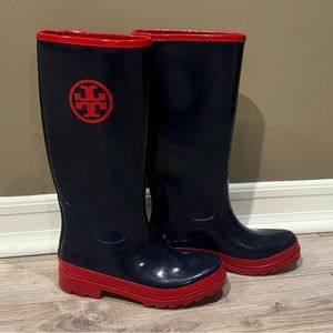 Tory Burch Double T Rain Boots